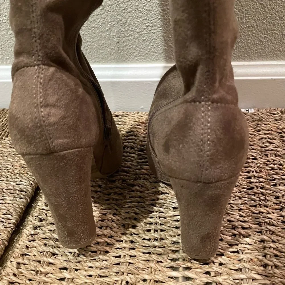NO BRAND Brown/Tan Thigh High Women's Boots Size 5.5.